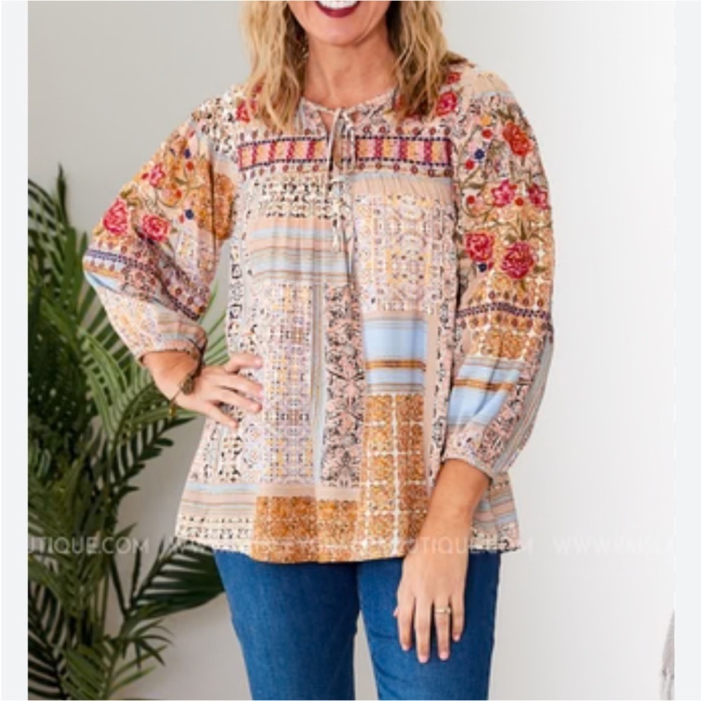 Savanna Jane Bohemian Floral Blouse - Picture 1 of 7